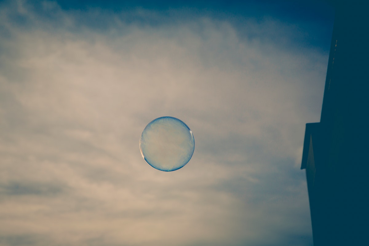 Soap bubble in the sky